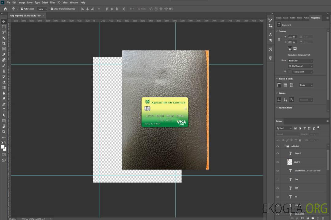 Photolook de la carte visa de la banque Agrani du Bangladesh avant template Photolook de la carte visa de la banque Agrani du Bangladesh avant template